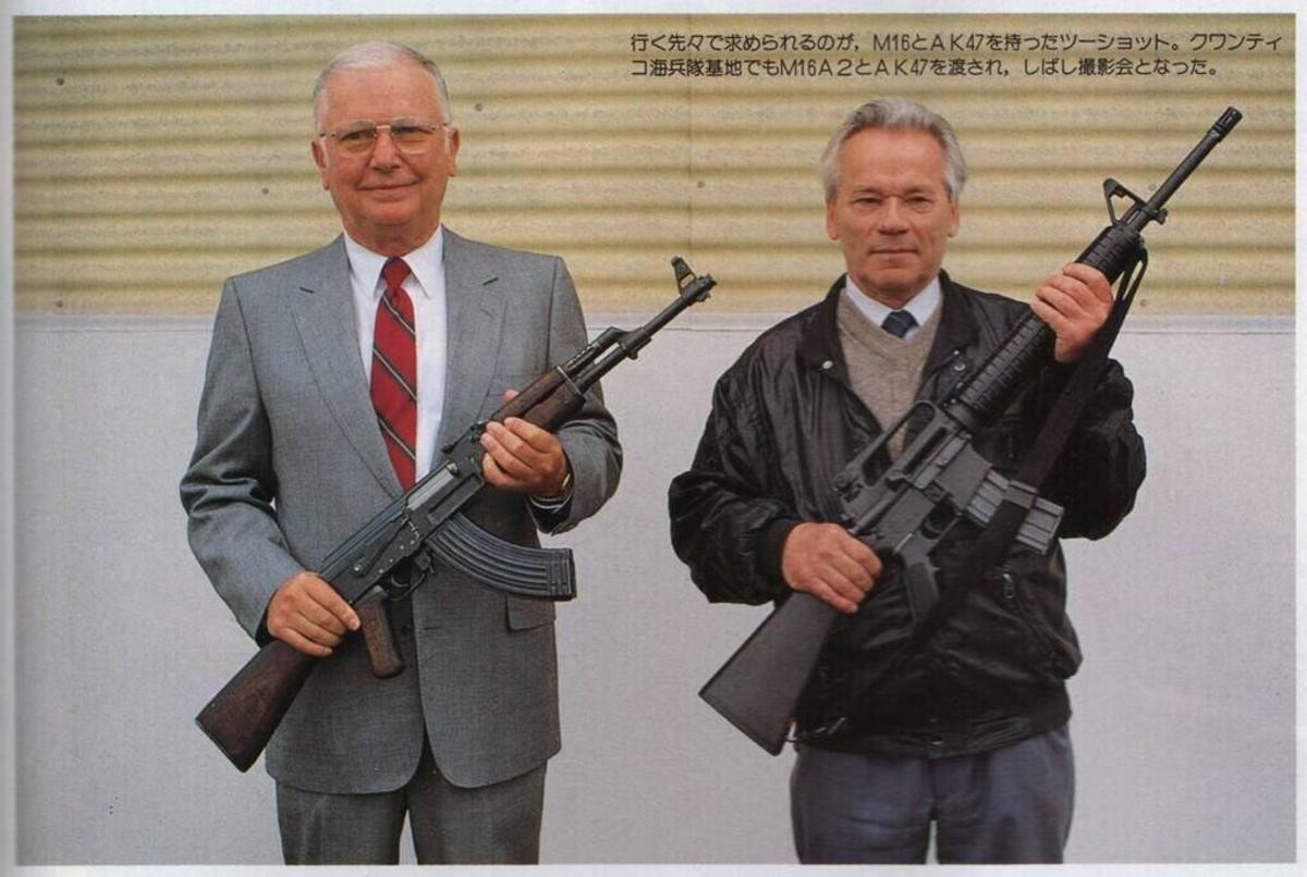 Eugene Stoner and Mikhail Kalashnikov.jpg